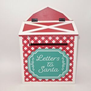 NEW The Pioneer Woman Letters to Santa Red Wooden Decorative Tabletop Mailbox